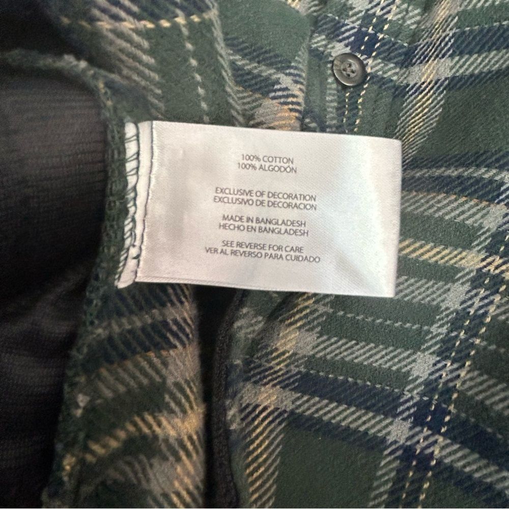 Woolrich Plaid Print Button Front Flannel Shirt Jacket Shacket - Picture 7 of 8